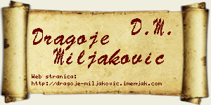 Dragoje Miljaković vizit kartica